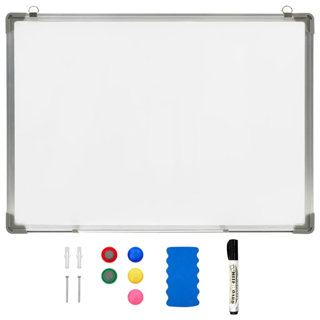 chic home Weiß Magnetisches Whiteboard Weiß 70 x 50 cm Stahl Trendige EU 63779